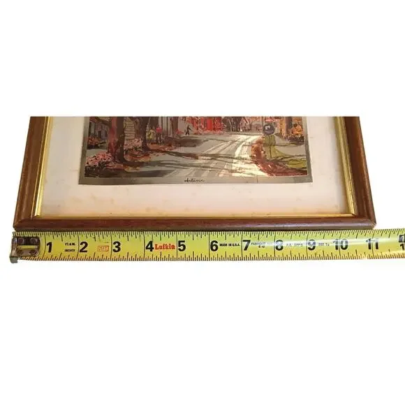 The‎ Seasons: Four Framed Phil Austin Foil Prints 50’s-60’s VTG ART Signed USA - Picture 13 of 14